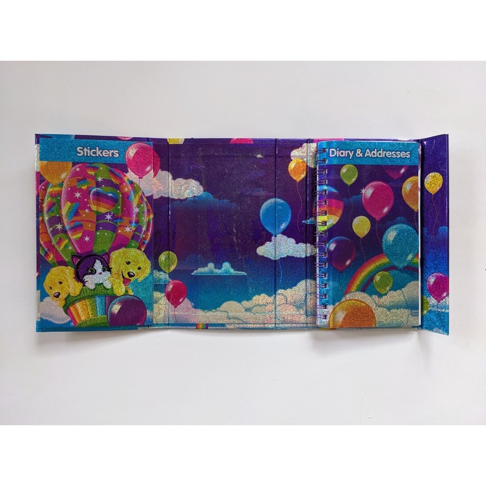 Vintage Lisa Frank Balloon Buddies Address Book Planner Stickers Casey‎ Dogs Cat - Picture 7 of 14
